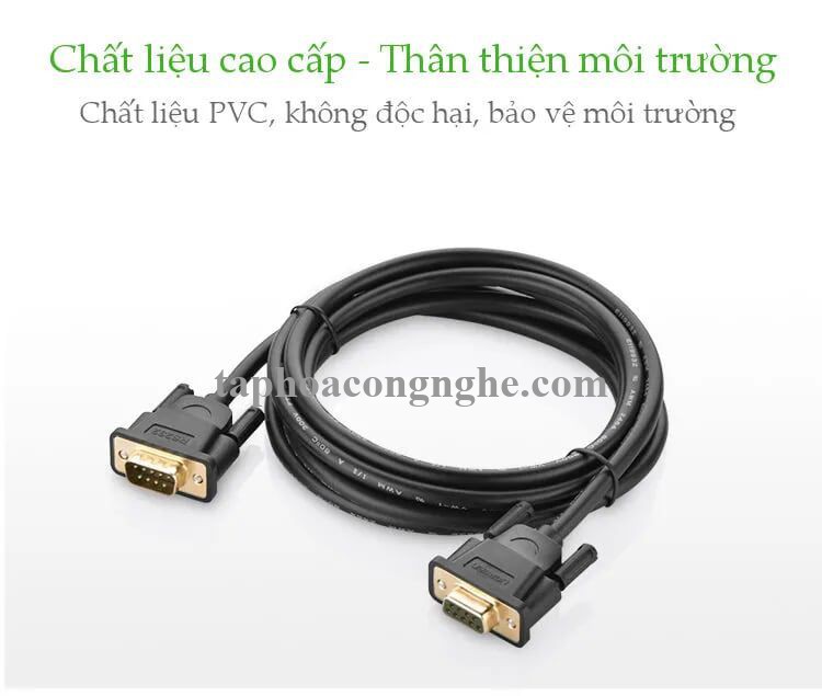 Ugreen 20148 5M màu Đen Cáp tín hiệu nối dài COM RS232 cao cấp DB101 30020148